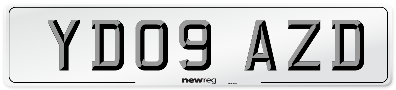 YD09 AZD Number Plate from New Reg